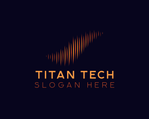 Audio Equalizer Tech logo design