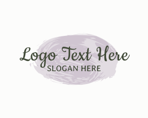 Watercolor Cursive Wordmark Logo