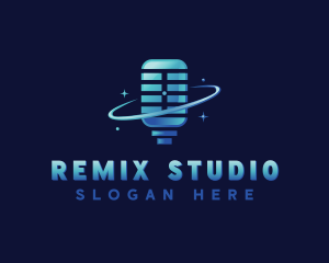 Microphone Media Studio logo design