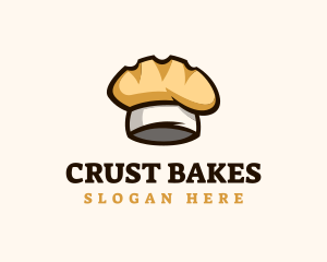Crust - Bread Chef Hat logo design