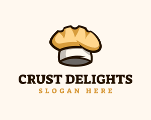 Crust - Bread Chef Hat logo design