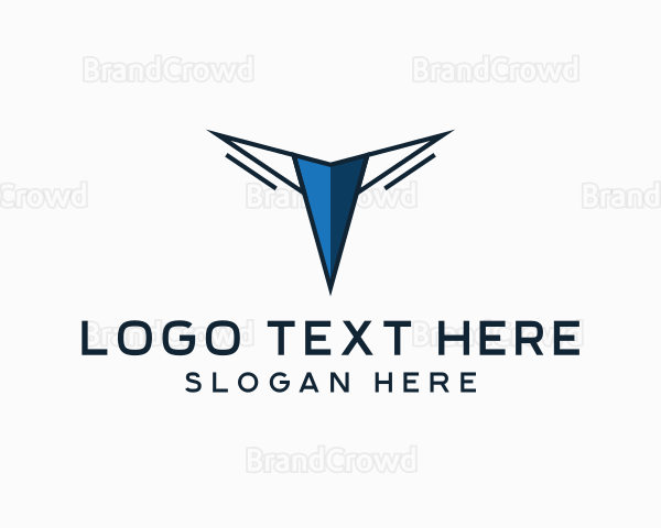Pointy Modern Letter V Logo