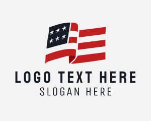 Election - USA Veteran Flag logo design