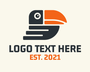 Tropical Bird - Abstract Toucan Bird logo design