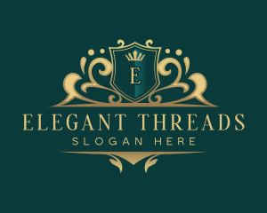 Elegant Shield Crown logo design