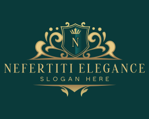 Elegant Shield Crown logo design