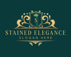 Elegant Shield Crown logo design