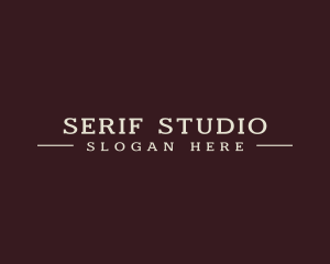 Firm Serif Font Text logo design