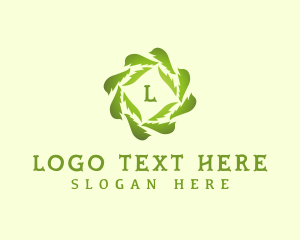 Gingko - Eco Leaf Botanical logo design