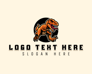 Jurassic Beast Dinosaur logo design