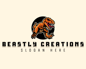 Jurassic Beast Dinosaur logo design