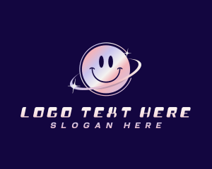 Cosmic Planet Smiley logo design