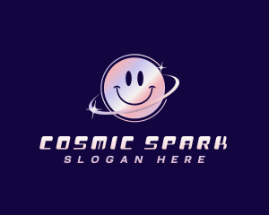 Cosmic Planet Smiley logo design