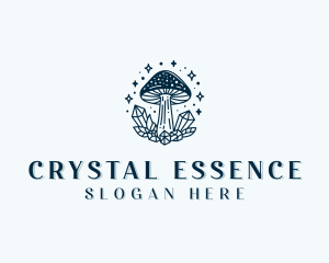 Crystal Mushroom Fungus logo design