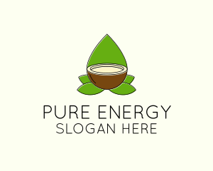 Oil - Natural Coconut Oil logo design