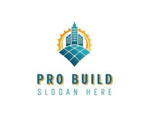 Solar City Building logo design