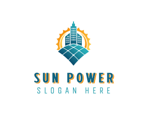 Solar - Solar City Building logo design