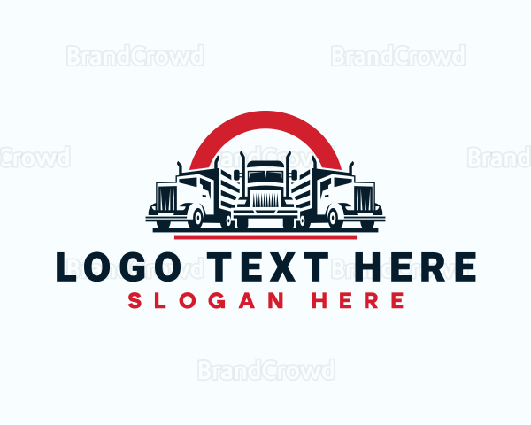 Truck Trailer Logistics Logo