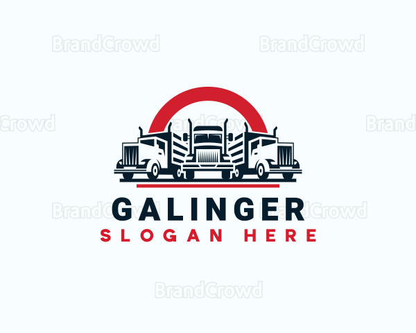 Truck Trailer Logistics Logo