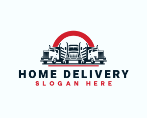 Truck Trailer Logistics logo design