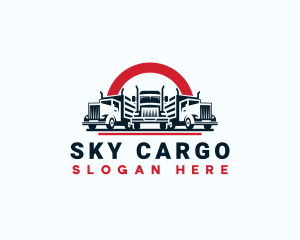 Truck Trailer Logistics logo design