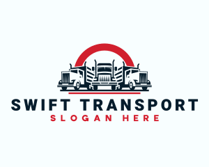 Truck Trailer Logistics logo design