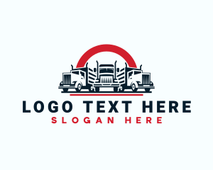 Transport - Truck Trailer Logistics logo design
