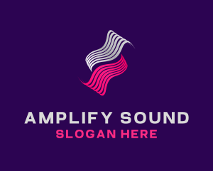 Abstract Sound Waves logo design