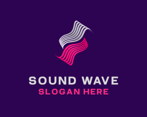 Abstract Sound Waves logo design