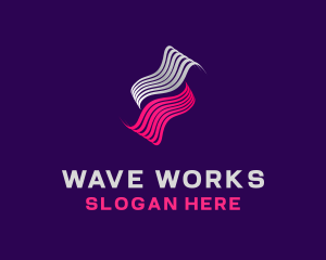 Abstract Sound Waves logo design