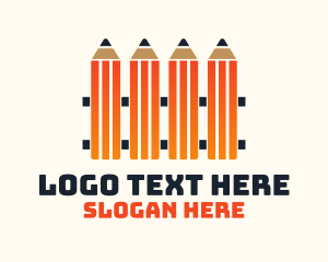 School - Pencil Fence School logo design