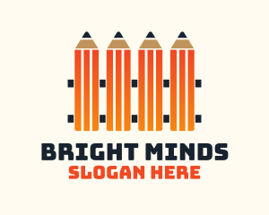 School - Pencil Fence School logo design