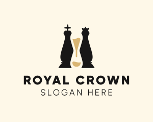 Queen - Hourglass King Queen logo design