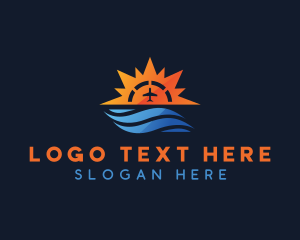 Transportation - Airplane Transportation Trip logo design