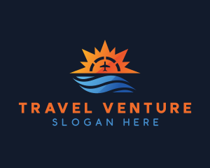 Trip - Airplane Transportation Trip logo design