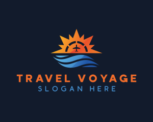 Trip - Airplane Transportation Trip logo design