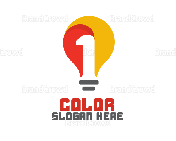 Yellow Bulb Number 1 Logo