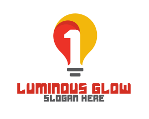 Illumination - Yellow Bulb Number 1 logo design