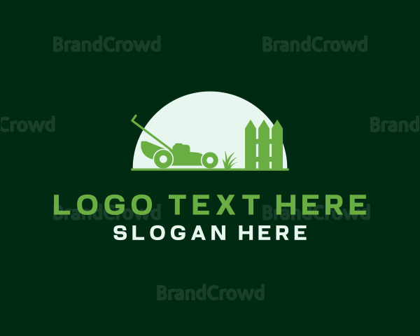 Garden Lawn Mower Landscaping Logo