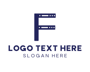 Website - Blue F Server Box logo design