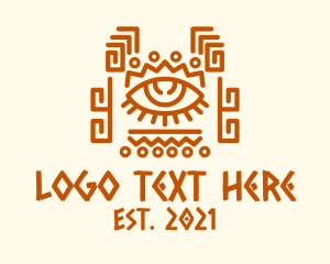 Hieroglyph - Ancient Tribal Eye logo design