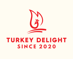 Turkey - Fire Bird Torch logo design