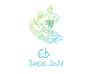 Surfing - Surfer Beach Beer logo design