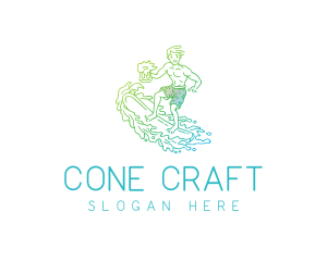 Surfer Beach Beer logo design