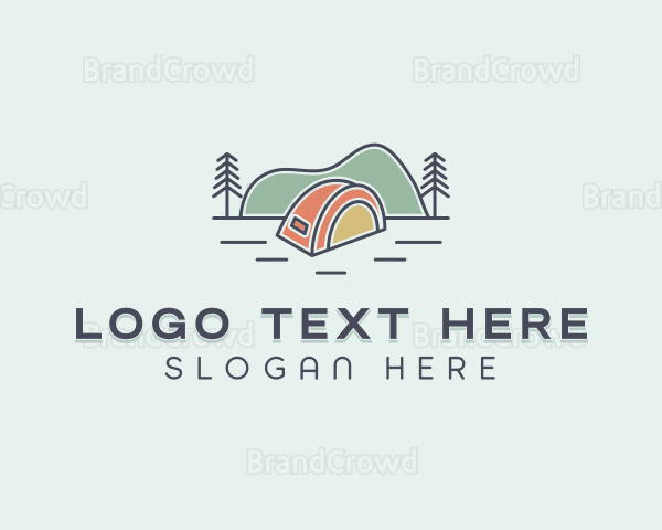 Tent Outdoor Scene Logo