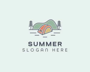 Tent Outdoor Scene logo design