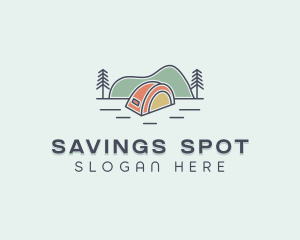 Tent Outdoor Scene logo design