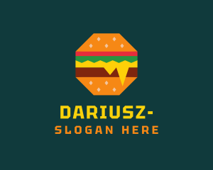 Fast Food - Octagon Cheesy Burger logo design