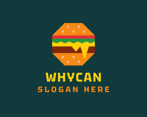 Cooking - Octagon Cheesy Burger logo design