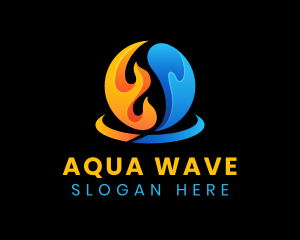 Water - Fire Water Element logo design